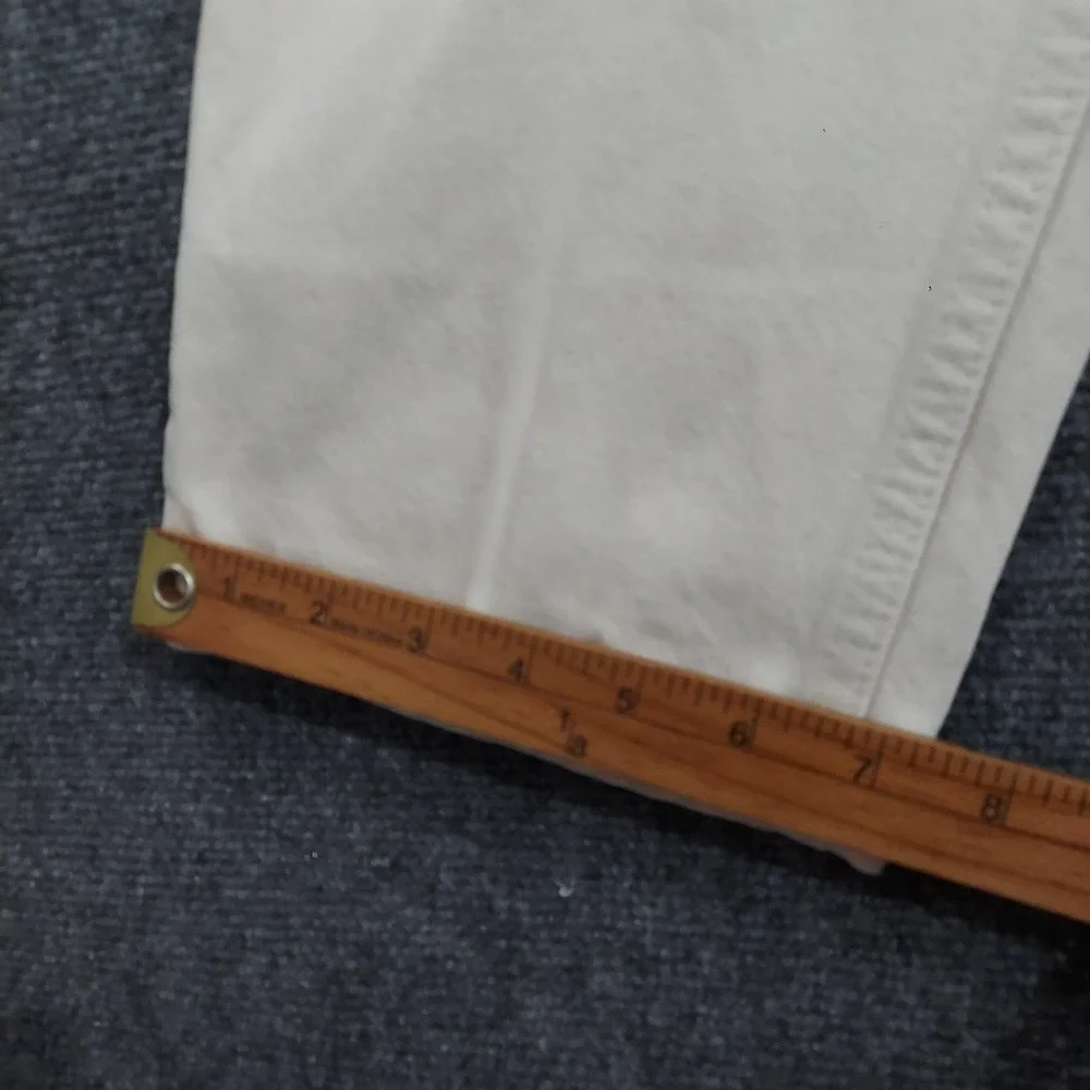 Vintage Lands' End Jeans Mens Fits 34x30 White Square Rigger Denim 5 Pocket USA